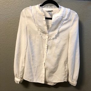 pintuck bib white blouse!